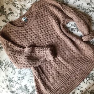 Slouchy Mauve Knit Sweater